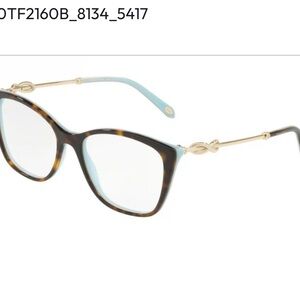 Pre-owned Tiffany & Co. Tortoise and Gold Havana Glasses with Blue Accents